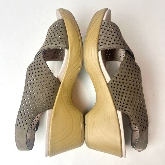 Dansko Perforated Sandals in Taupe and Beige - Picture 5 of 8